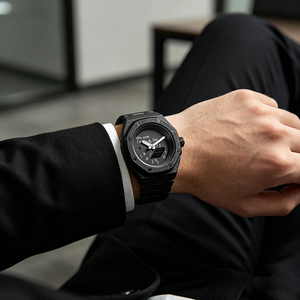 Orologio da Polso da Uomo Creativo con Slogan, Quadrante Ottagonale Satinato, Analogico Digitale, Doppio Fuso Orario, al Quarzo, Personalizzabile, per Commercio all'Ingrosso - Product Image 2
