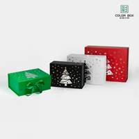 Boîte rigide pliante magnétique en kraft UV, matériaux recyclés personnalisables en gros, découpe au laser, logo personnalisé, cadeau de Noël