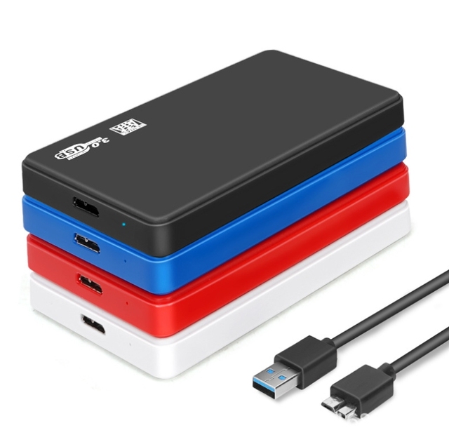 Black ABS 2.5" USB 3.0 Mobile Hard Disk Case Mechanical Serial SATA HDD Free Installation External Hard Drive Enclosure Case
