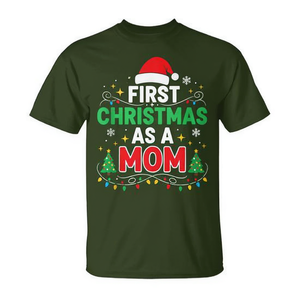 Camiseta de primera calidad para la primera Navidad como mamá, camiseta familiar a juego para las fiestas - Product Image 2