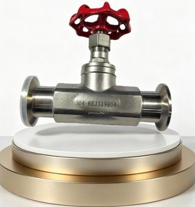 Vanne à boisseau sphérique sanitaire à trois colliers de marque <span class=keywords><strong>KEJ</strong></span>, en acier inoxydable 304 316L de qualité alimentaire, manuelle, modèle DN15-DN100 pour boissons - Product Image 1