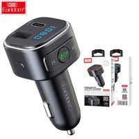 EARLDOM BT5.0 Reproductor MP3 para Coche USB Transmisor FM QC 3,0 Receptor de Pantalla Kit Manos Libres Estéreo Portátil APE Amplificador de Voltaje para Coche