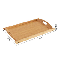 En gros Personnalisé Écologique Écologique en bois de bambou Rectangulaire Flottant plateaux de service Avec Poignée