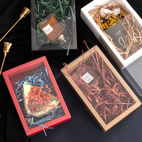 Boîtes en papier kraft sur mesure Kailiou avec couvercle en plastique PET transparent, boîtes à tiroirs pour emballages de parfums, de rouges à lèvres et de cadeaux