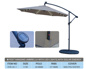 Sombrilla para muebles de exterior, sombrilla de Patio única para jardín, piscina, poste de aluminio, elegante mapa, espejo, bolsa, logotipo, <span class=keywords><strong>Pin</strong></span> de estilo - Product Image 5