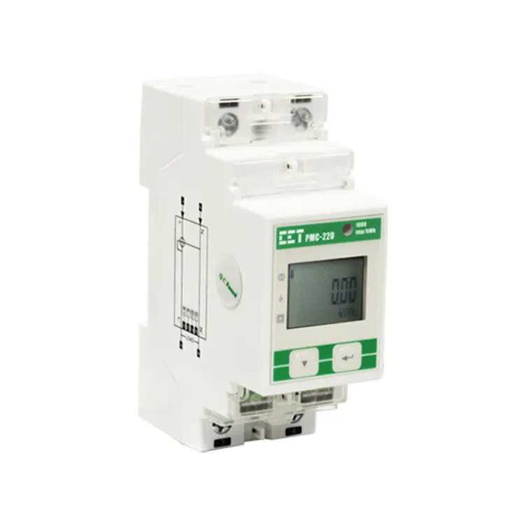 CET PMC-220 Industrial/Home Used 5~63A 230V Single Phase Din Rail LCD Display Smart Energy Monitor Meter