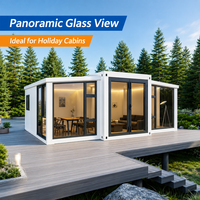 Maison conteneur préfabriquée extensible de 20/40 pieds, entièrement meublée, mini-maison modulaire avec terrasse, 2, 3, 4 ou 5 chambres