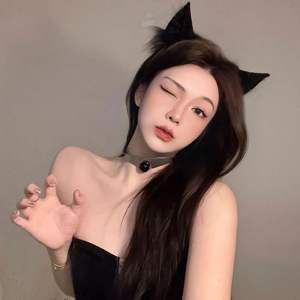 عصابة رأس على شكل أذني قطة للتنكر، أذن حيوان ثلاثية الأبعاد واقعية، مصنوعة يدويًا من الصوف الناعم، إكسسوار شعر لطيف للتصوير بأسلوب لوليتا - Product Image 5