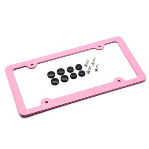 Tùy chỉnh thiết kế 3D dập nổi nhôm tấm giấy phép khung màu hồng ABS/kim loại 31*16cm cho USA & Canada - Product Image 2