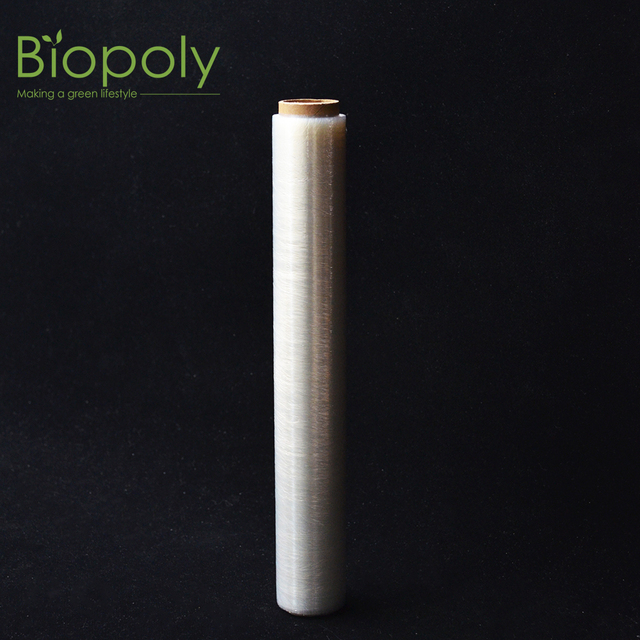 New Design Biodegradable Compostable Environmental Eco Friendly  Plastic Food Grade Pla Pbat Cling Film Wrap Jumbo Roll Price