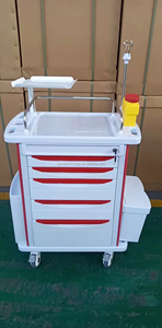 Carro de Anestesia con Ruedas Silenciosas y Bloqueo Central, Carro Médico de Emergencia de ABS, Certificado CE/ISO, Uso Hospitalario y Clínico, Hecho en China - Product Image 4