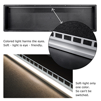 Produits de niche de stockage de douche éclairés par LED de 14x50 pouces Insert mural en plastique ABS Niche de douche avec éclairage pour salle de bain