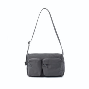 Sac bandoulière femme avec plusieurs compartiments de rangement, fermeture éclair, uni - Product Image 1