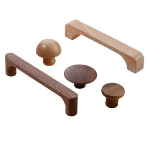 LGEDIS Solid Wood Cabinet Handle Bar Walnut Rustic Style For Drawer Kitchen <b>Wardrobe</b> - Product Image 3
