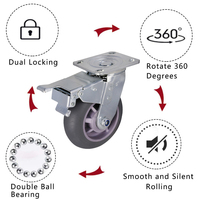 Fabricant de roulettes robustes OEM, capacité de charge de 400 kg, roue de chariot industriel, roue de 4 pouces, 5 pouces, 6 pouces, 8 pouces