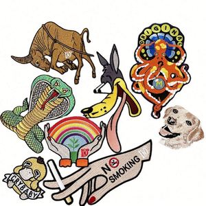 Design Wholesale Creative Embroidered Fashionable English Letter Cute <b>Patches</b> - Product Image 1