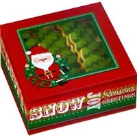 Grosir Kustom Desain Mewah Warna-warni Kotak Kue Natal Kotak Makanan Natal