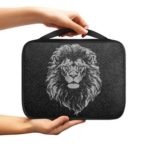 Luxury-Goods Custom Tote Bags Portable <strong>Carrying</strong> <strong>Case</strong> Lion Bible Cover Print Multi-Functional Polyester Protective Bible Bag Bags - Product Image 1