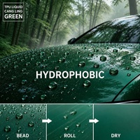 Film de protection de voiture auto-cicatrisant en TPU liquide couleur vert Cang Ling 1,52*15m 7,5 mil, effet miroir métallique liquide émeraude, films décoratifs