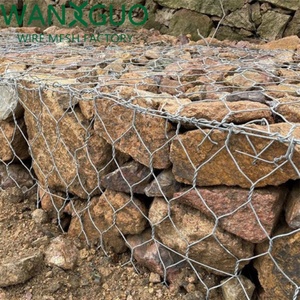 Hot bán lục giác Ba Xoắn dệt dây lưới mạ kẽm PVC tráng gabion hộp - Product Image 1