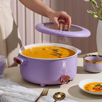 Nouvelle arrivée marmite électrique multifonctionnelle cuisine marmite chaude table électrique avec couvercle en verre trempé interrupteur réglable