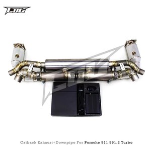 ท่อไอเสียแคทแบคไทเทเนียมแท้ OEM พร้อมระบบเฮดเดอร์ดาวน์ไปป์ SS304 สำหรับรถแข่ง รุ่น 991/991.2 ปี 2017-2019 - Product Image 2