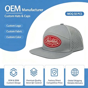 Gorra de Golf con Logotipo Personalizado, Cortada con Láser, Impermeable, con Cierre a Presión, Parche de Goma, Transpirable y Perforada - Product Image 1