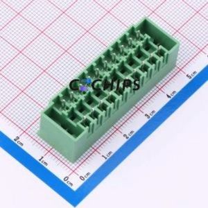 DB2EVHBM-3.81-2*10P-GN Plug-in Terminal Block Through hole,P=3.81mm Board-to-Board / Socket - Closed Screw Fixing 2x10P 3.81mm - Product Image 2