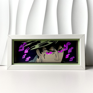 Boîte à lumière LED Shadow Box, en stock dans l'entrepôt américain, lumière jaune 3D Akaza, décoration lumineuse, art mural pour <span class=keywords><strong>chambre</strong></span> d'<span class=keywords><strong>otaku</strong></span>, livraison rapide aux États-Unis - Product Image 3