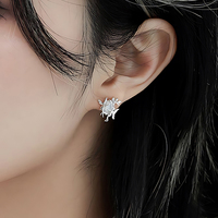 Pendientes Elegantes de Ópalo Elfo para Mujer, Diseño de Moda, Pendientes Personalizados de Plata de Ley 925 con Piedras Preciosas Finas, Joyería al por Mayor