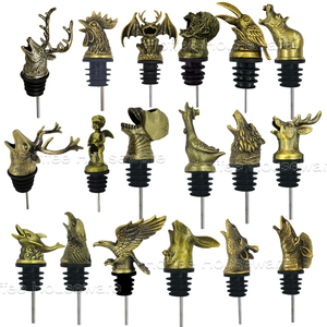 Vertedor de Vino de Metal de Aleación de Zinc, Estilo Vintage, Bronce Antiguo, Personalizado, con Forma de Animales, Accesorios de Bar - Product Image 5