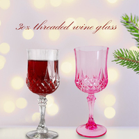 Verres à Pied Personnalisés Gravés pour Hôtels et Restaurants, Style Vintage, Ultra-Transparents, pour Eau et Vin, en Verre