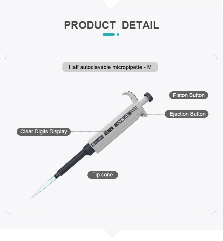 Joan Scientific Single Channel Laboratory 20200uI Adjustable Pipette