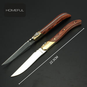 Ensemble de 6 couteaux à steak Laguiole dentelés en bois de rose, acier inoxydable à haute teneur en carbone forgé, lame de 5 pouces, couteau Laguiole ergonomique - Product Image 3