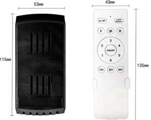 Ventilateur de plafond avec lumière, télécommande, conversion de fréquence 35W, six vitesses réglables, lumière, récepteur universel 24V - Product Image 3