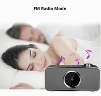 Tragbarer Metall-Wecker Smart Home Multifunktionaler FM-Radio Bluetooth Kabelloser Lautsprecher