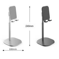 Pour Ipad universel téléphones support métal télescopique réglable hauteur Angle en direct support pour téléphone de bureau support de tablette