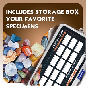 26PCS STEM Toys <span class=keywords><strong>giochi</strong></span> di raccolta di pietre e rocce e minerali Kit di scienze per l'apprendimento dei bambini educativi per bambini di 8-14 anni - Product Image 6