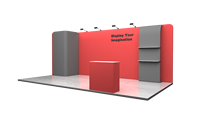 Support de stand d'affichage modulaire portatif fait sur commande de salon commercial de 10x20ft