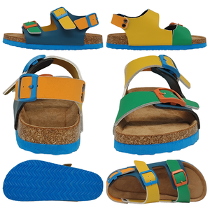 รองเท้าแตะสำหรับเด็กมีสายรัดปรับระดับได้สองชั้นพื้นรองเท้ากันลื่นและด้านบนทำจาก PU - Product Image 4