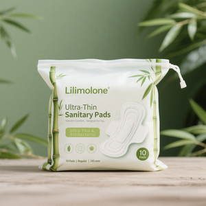 Serviettes Hygiéniques en Fibre <span class=keywords><strong>de</strong></span> Bambou <span class=keywords><strong>Nuit</strong></span> avec Ailettes, Biodégradables et Écologiques en Fibres Végétales pour Femmes, Vente en Gros - Product Image 1