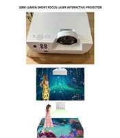 Projecteur laser interactif 5000 ANSI Lumen 1080P, système de projection 60 jeux pour enfants, usage professionnel et éducatif, tout-en-un, courte portée