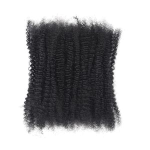 Ekstensi Rambut Afro Kinky Bulk Virgin Brazil 8-Inci Grade 10A untuk Dreadlock Twist Braiding Paket Besar 9A Rambut Manusia Malaysia - Product Image 6