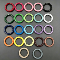 Mousquetons ronds à ressort en métal avec anneau en O, crochets à déclenchement, fermoirs et boucles pour sacs, chaînes de téléphone, sangles de ceinture et projets DIY