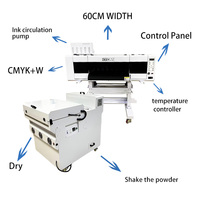 Nouvelle imprimante DTF automatique à double tête I3200 durable de 24 pouces (60 cm) pour l'impression sur t-shirts avec 1 an de garantie