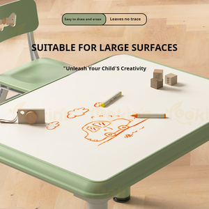 Có thể điều chỉnh chiều cao Kid bảng và ghế paintable nhựa trẻ em nghiên cứu bảng và ghế thiết lập - Product Image 3