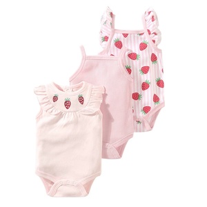 Monos de algodón de verano para bebés, monos de manga corta con estampado de jirafa y tren para bebés, talla 3, 6, 9, 12, 18, 24 meses - Product Image 5