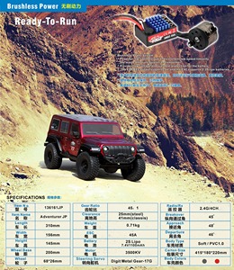 RGT 136161JP 1/16 4WD Brushless RC Crawler Portal Axles Metal Chassis Jeep-style Wrangler LED Light High Torque Mini RTR <span class=keywords><strong>Car</strong></span> - Product Image 6