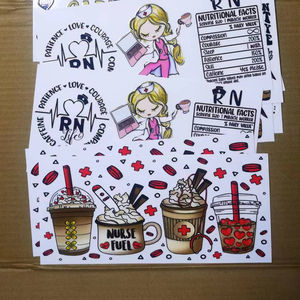 สติ๊กเกอร์หุ้ม<span class=keywords><strong>แก้ว</strong></span>เบียร์ขนาด 16 ออนซ์ แบบกำหนดเองได้ พิมพ์ลาย 3 มิติ ด้วยเทคนิค UV DTF - Product Image 1