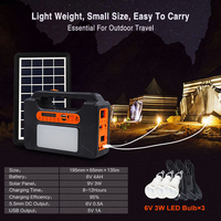 Minigenerador solar portátil, fuente de alimentación DC, sistema de iluminación solar, altavoz, función de radio